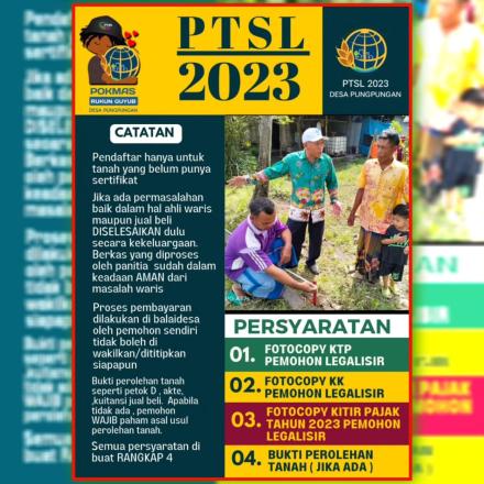 PUNGPUNGAN : MAU IKUT PROGRAM PTSL 2023, CEK DULU KETENTUANNYA SEBELUM DAFTAR